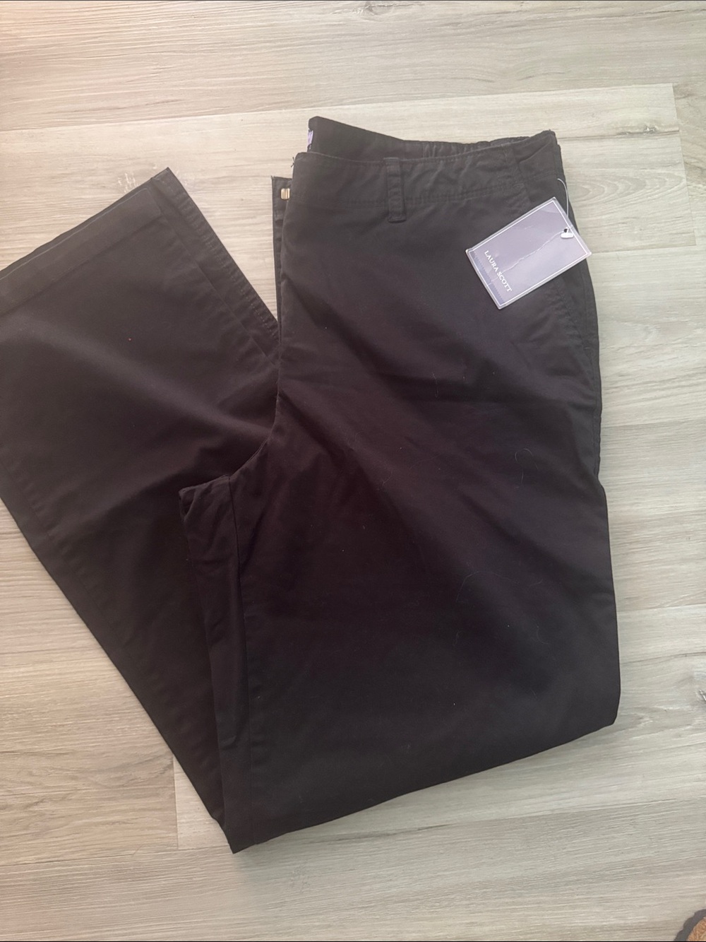 Laura Scott Women's Black Straight-Leg Trousers